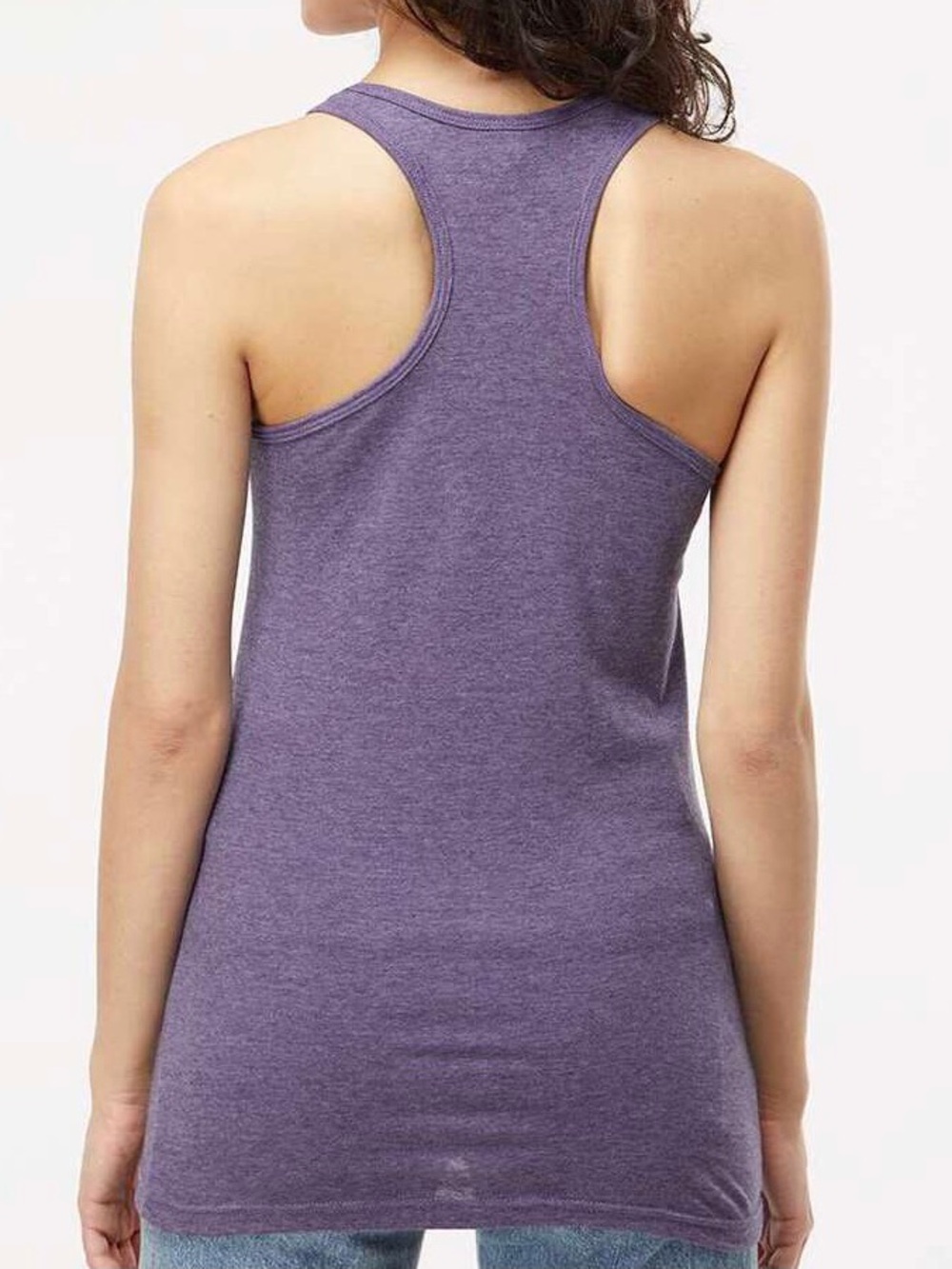 M&O Knits Cotton Blend Racerback Tank Top-Purple